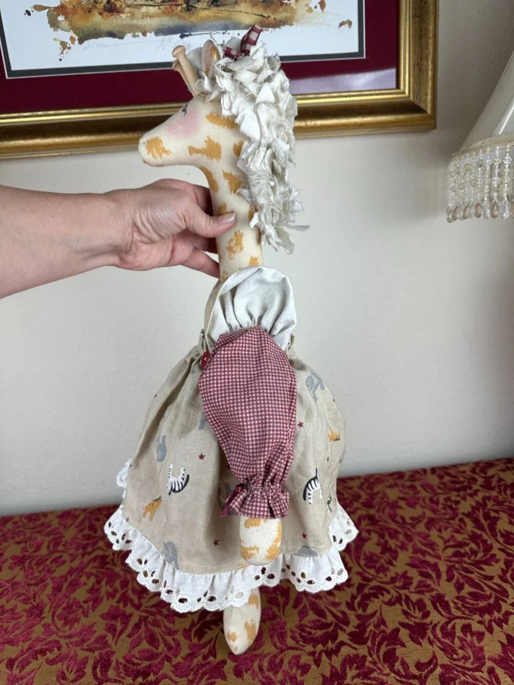 VTG Hand sewn Ginny Giraffe from Daisy Kingdom Stitch n Stuff Doll Kit ADORABLE